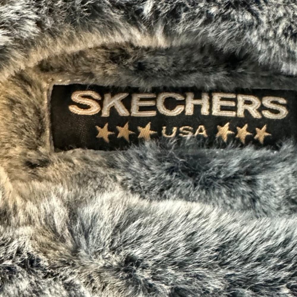 Skechers Slip On Faux Fur Lining Slide Clogs for Women, Size 9…Black & Gray. - Picture 9 of 10